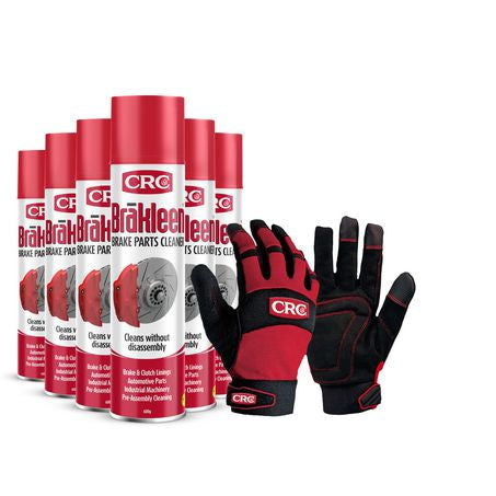 CRC BRAKLEEN 6 PACK + GLOVES