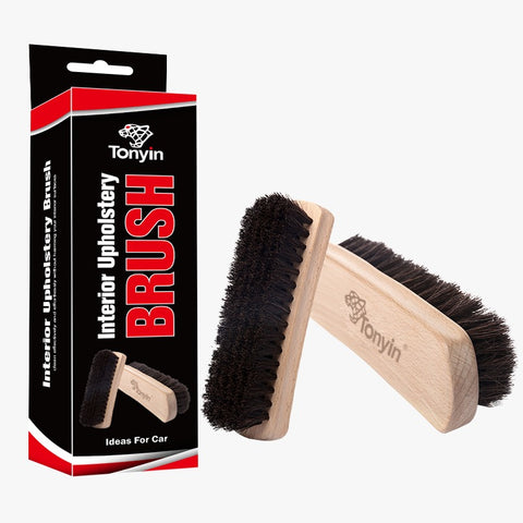 TONYIN INTERIOR UPHOLSTERY BRUSH (LENGTH: 6.8 INCHES, WIDTH: 2 INCHES. MATERIAL 100% HORSEHAIR)