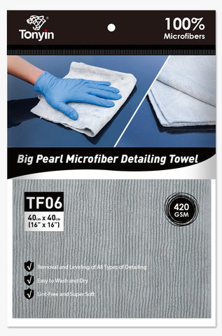 TONYIN MICROFIBER POLISH COMPOUND REMOVAL TOWEL (40x40cm 420gsm)