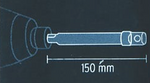 Drill Socket adaptor 3pcs extended